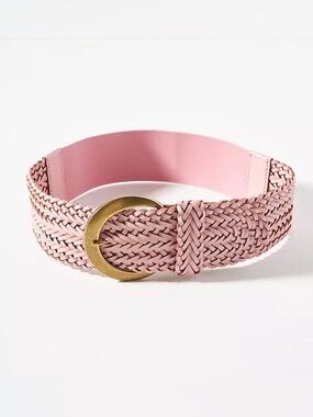 NWT Anthropologie The Sienna Leather Belt in Pink Size 3X